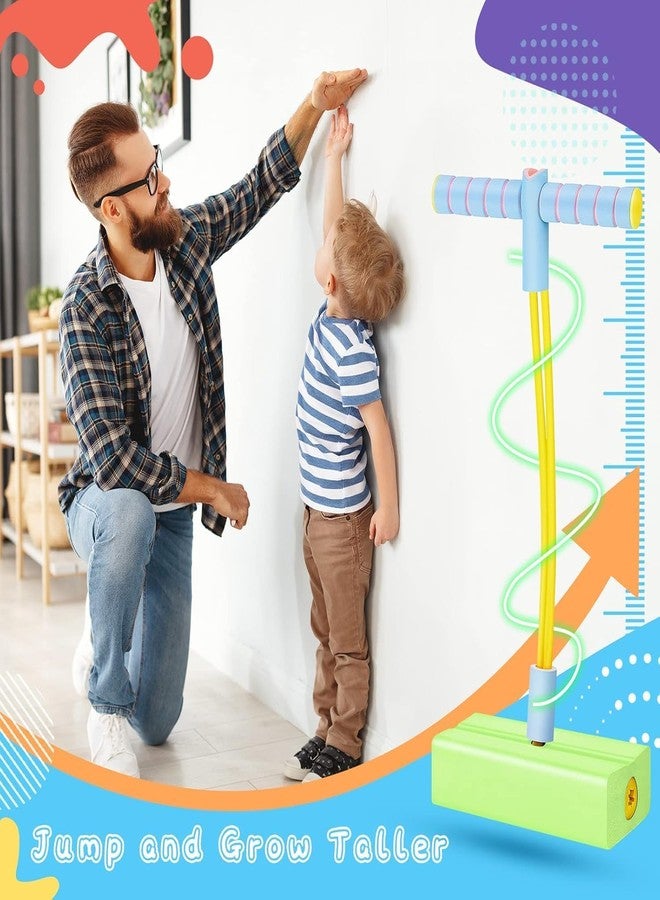 TECH LOGO ELECTRONICS Best Kids Pogo Jumper Fun and Safe Pogo Stick for Toddlers, Durable Foam Bungee Jumping Stick Makes Squeaky Sounds Improves Balance, Bouncing Toy (Multi Colour) - Image 4